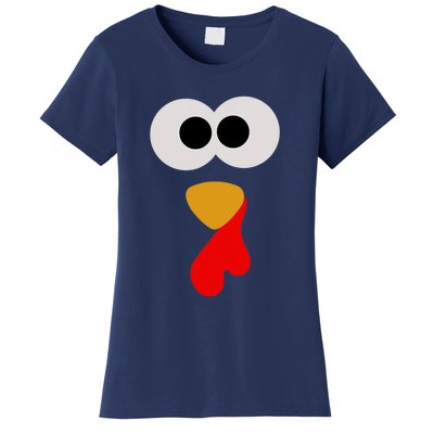 Turkey Face Thanksgiving Matching Family Costume Autumn Women's T-Shirt