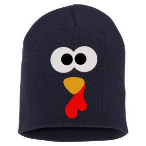 Turkey Face Thanksgiving Matching Family Costume Autumn Short Acrylic Beanie