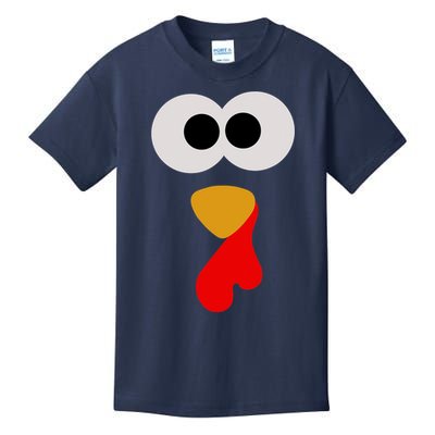 Turkey Face Thanksgiving Matching Family Costume Autumn Kids T-Shirt