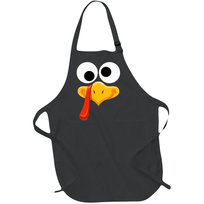 Turkey Face Thanksgiving Costume Family Outfits Matching Fun Full-Length Apron With Pockets