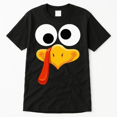 Turkey Face Thanksgiving Costume Family Outfits Matching Fun Tall T-Shirt