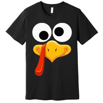 Turkey Face Thanksgiving Costume Family Outfits Matching Fun Premium T-Shirt