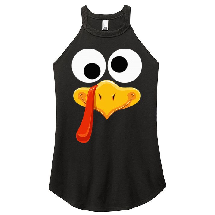 Turkey Face Thanksgiving Costume Family Outfits Matching Fun Women's Perfect Tri Rocker Tank