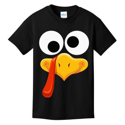 Turkey Face Thanksgiving Costume Family Outfits Matching Fun Kids T-Shirt