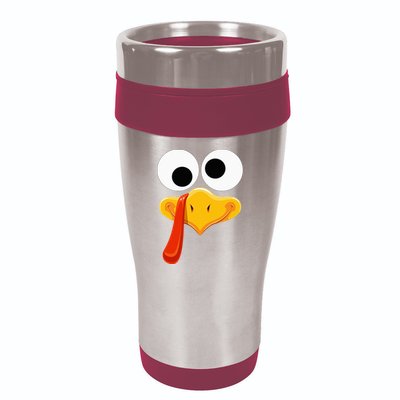 Turkey Face Thanksgiving Costume Family Outfits Matching Fun 16oz Travel Tumbler