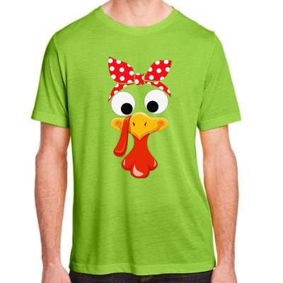 Turkey Face Thanksgiving Women Turkey Costumefor Adult ChromaSoft Performance T-Shirt