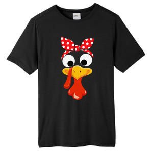 Turkey Face Thanksgiving Women Turkey Costumefor Tall Fusion ChromaSoft Performance T-Shirt