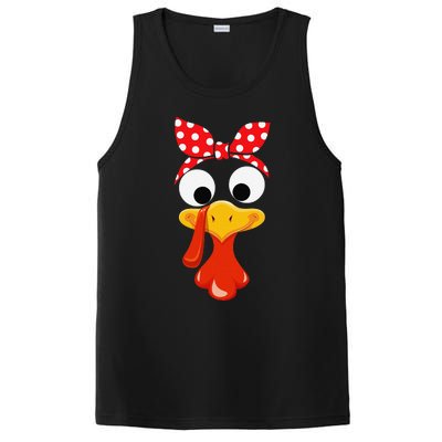 Turkey Face Thanksgiving Women Turkey Costumefor PosiCharge Competitor Tank