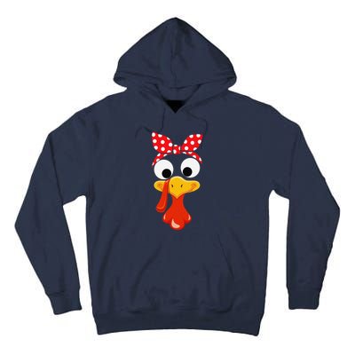 Turkey Face Thanksgiving Women Turkey Costumefor Tall Hoodie