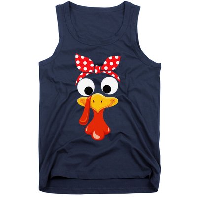 Turkey Face Thanksgiving Women Turkey Costumefor Tank Top