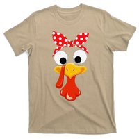 Turkey Face Thanksgiving Women Turkey Costumefor T-Shirt