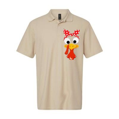 Turkey Face Thanksgiving Women Turkey Costumefor Softstyle Adult Sport Polo