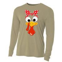 Turkey Face Thanksgiving Women Turkey Costumefor Cooling Performance Long Sleeve Crew