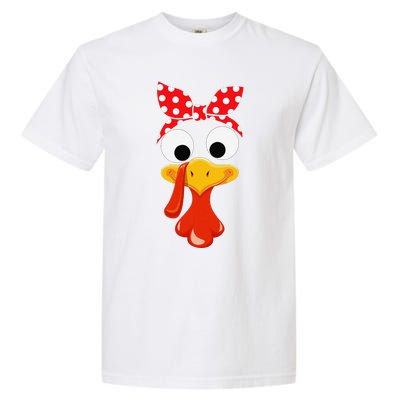 Turkey Face Thanksgiving Women Turkey Costumefor Garment-Dyed Heavyweight T-Shirt