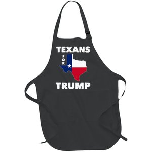 Texans For Trump President 2024 Texas Full-Length Apron With Pockets