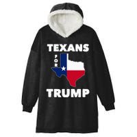 Texans For Trump President 2024 Texas Hooded Wearable Blanket