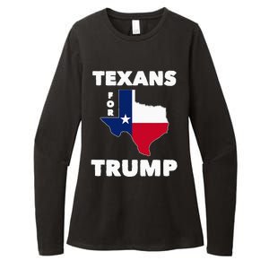 Texans For Trump President 2024 Texas Womens CVC Long Sleeve Shirt