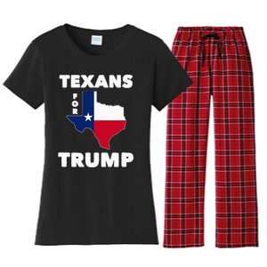 Texans For Trump President 2024 Texas Women's Flannel Pajama Set