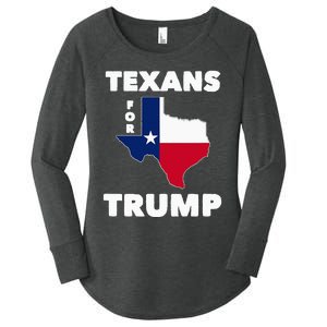 Texans For Trump President 2024 Texas Women's Perfect Tri Tunic Long Sleeve Shirt