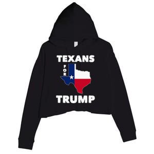 Texans For Trump President 2024 Texas Crop Fleece Hoodie