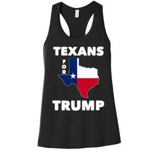 Texans For Trump President 2024 Texas Women's Racerback Tank