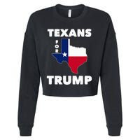 Texans For Trump President 2024 Texas Cropped Pullover Crew