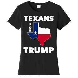 Texans For Trump President 2024 Texas Women's T-Shirt