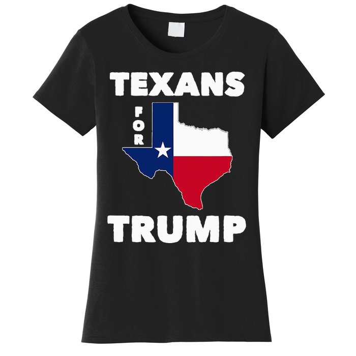 Texans For Trump President 2024 Texas Women's T-Shirt