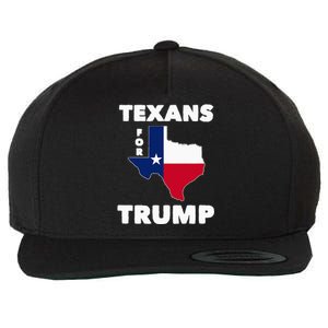 Texans For Trump President 2024 Texas Wool Snapback Cap