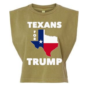 Texans For Trump President 2024 Texas Garment-Dyed Women's Muscle Tee