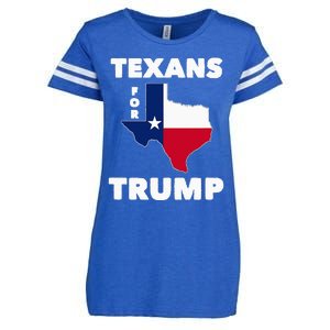 Texans For Trump President 2024 Texas Enza Ladies Jersey Football T-Shirt