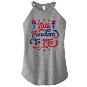 Talk Freedom To Me Women's Perfect Tri Rocker Tank