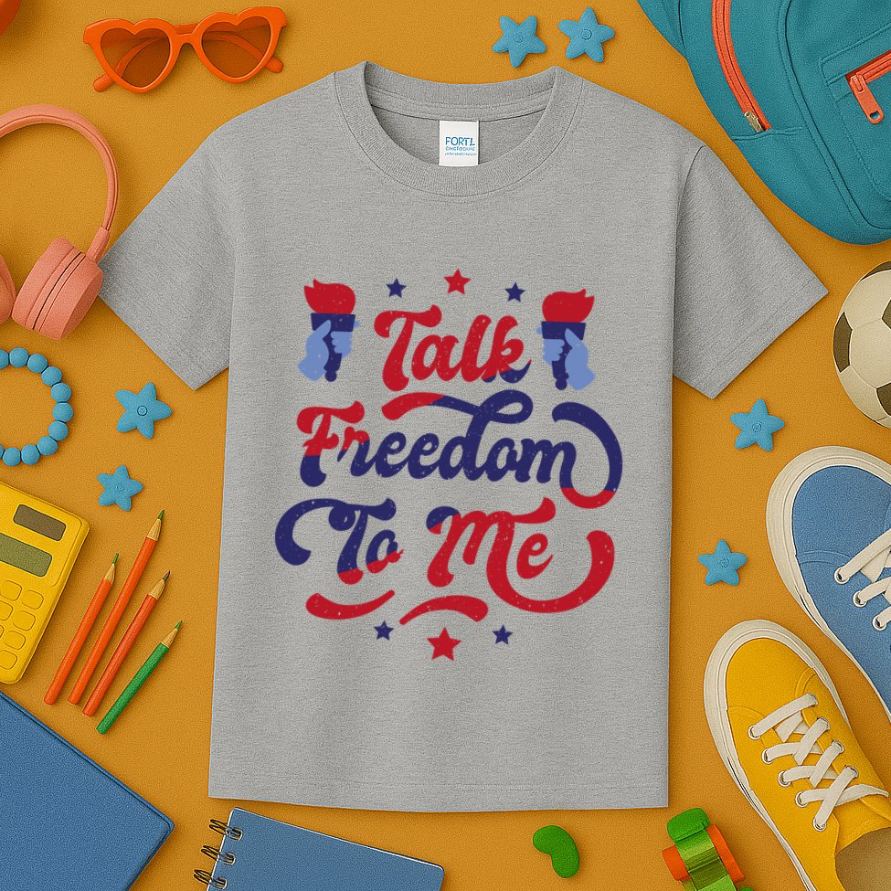 Talk Freedom To Me Kids T-Shirt