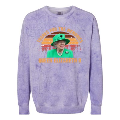 Thanks For The Memories Queen Elizabeth II Colorblast Crewneck Sweatshirt