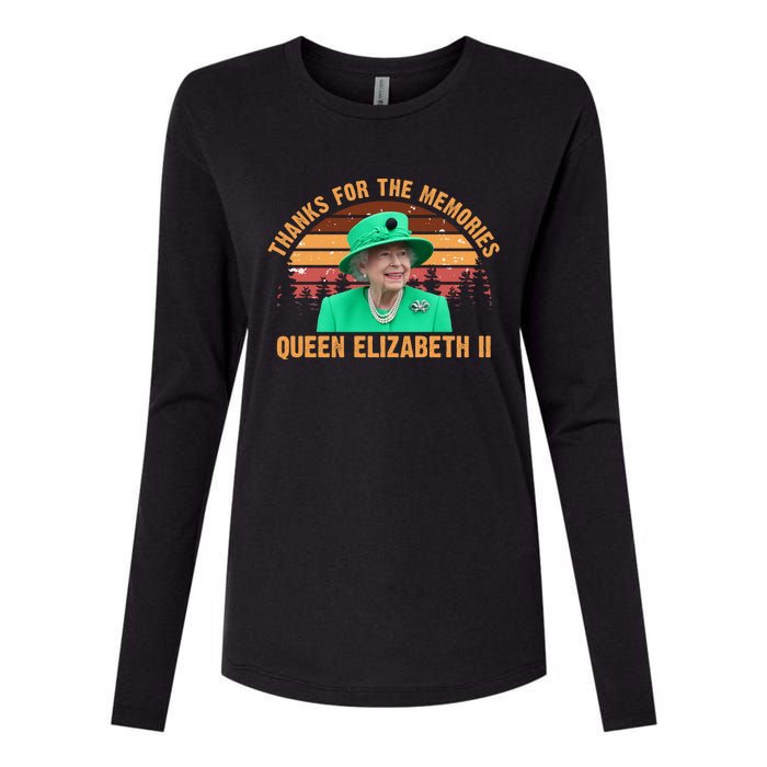 Thanks For The Memories Queen Elizabeth II Womens Cotton Relaxed Long Sleeve T-Shirt