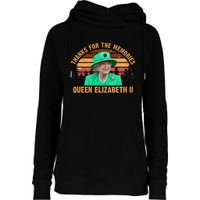 Thanks For The Memories Queen Elizabeth II Womens Funnel Neck Pullover Hood