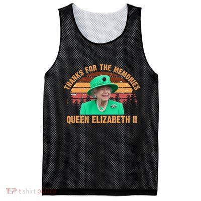 Thanks For The Memories Queen Elizabeth II Mesh Reversible Basketball Jersey Tank