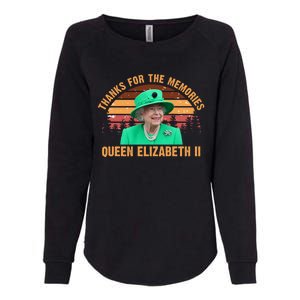 Thanks For The Memories Queen Elizabeth II Womens California Wash Sweatshirt