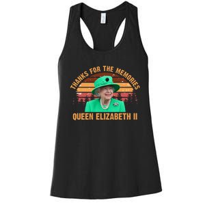 Thanks For The Memories Queen Elizabeth II Women's Racerback Tank