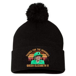 Thanks For The Memories Queen Elizabeth II Pom Pom 12in Knit Beanie