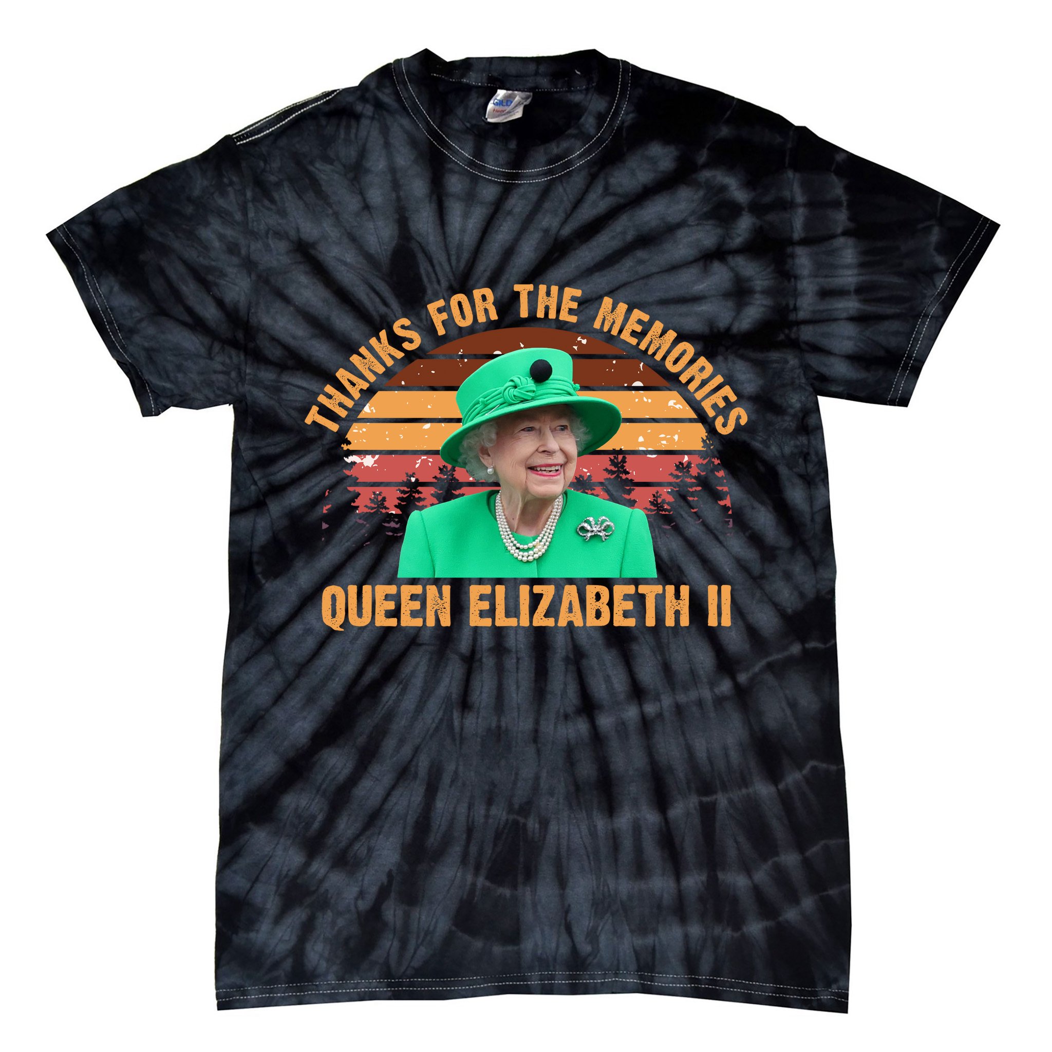Thanks For The Memories Queen Elizabeth II Tie-Dye T-Shirt