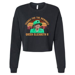 Thanks For The Memories Queen Elizabeth II Cropped Pullover Crew