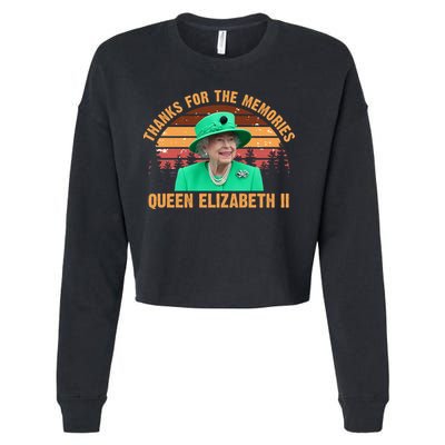 Thanks For The Memories Queen Elizabeth II Cropped Pullover Crew