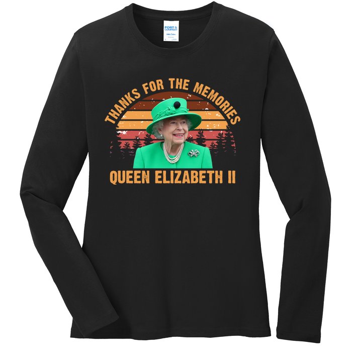 Thanks For The Memories Queen Elizabeth II Ladies Long Sleeve Shirt