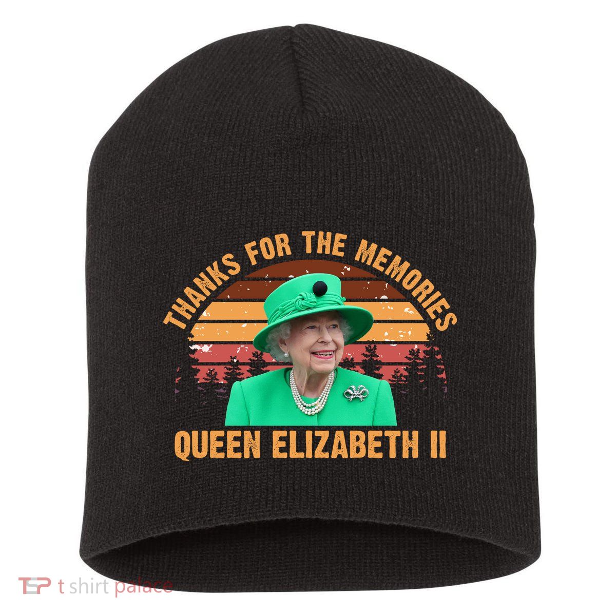 Thanks For The Memories Queen Elizabeth II Short Acrylic Beanie