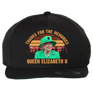 Thanks For The Memories Queen Elizabeth II Wool Snapback Cap