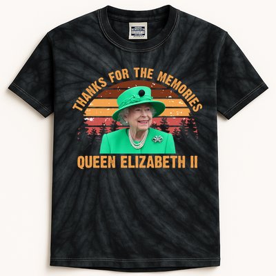Thanks For The Memories Queen Elizabeth II Kids Tie-Dye T-Shirt