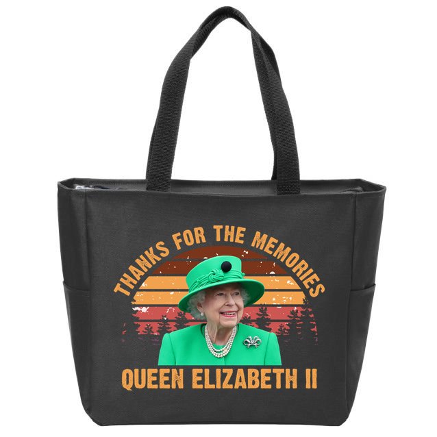 Thanks For The Memories Queen Elizabeth II Zip Tote Bag