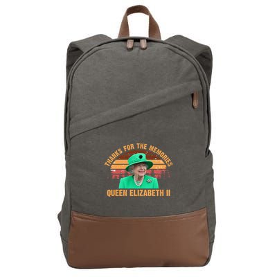 Thanks For The Memories Queen Elizabeth II Cotton Canvas Backpack