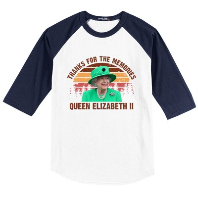 Thanks For The Memories Queen Elizabeth II Baseball Sleeve Shirt